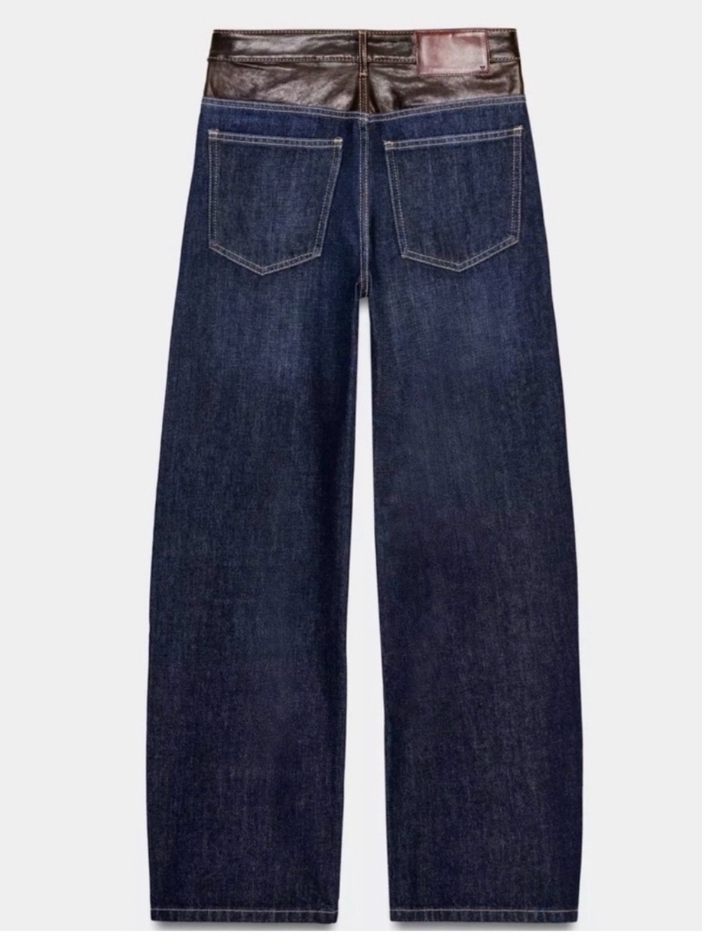Zara TRF jeans with leather waist band